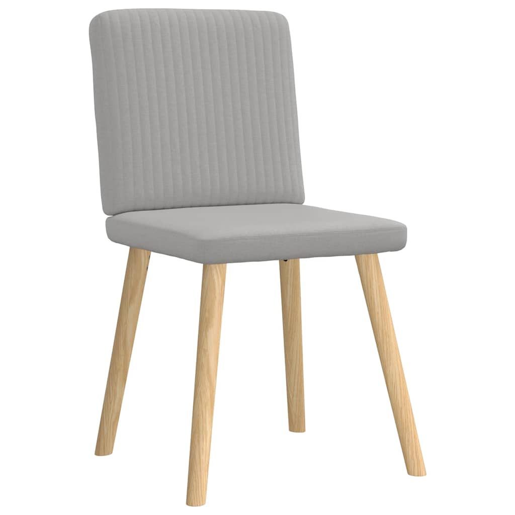 Eetkamerstoelen 6 st stof wolk grijs
