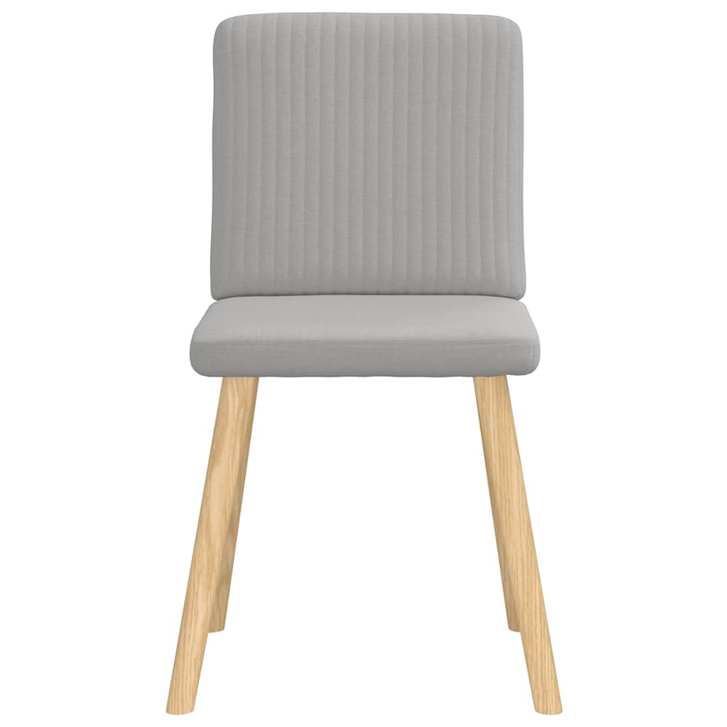 Eetkamerstoelen 6 st stof wolk grijs
