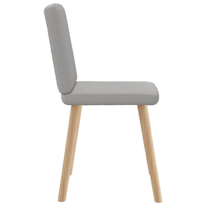 Eetkamerstoelen 6 st stof wolk grijs