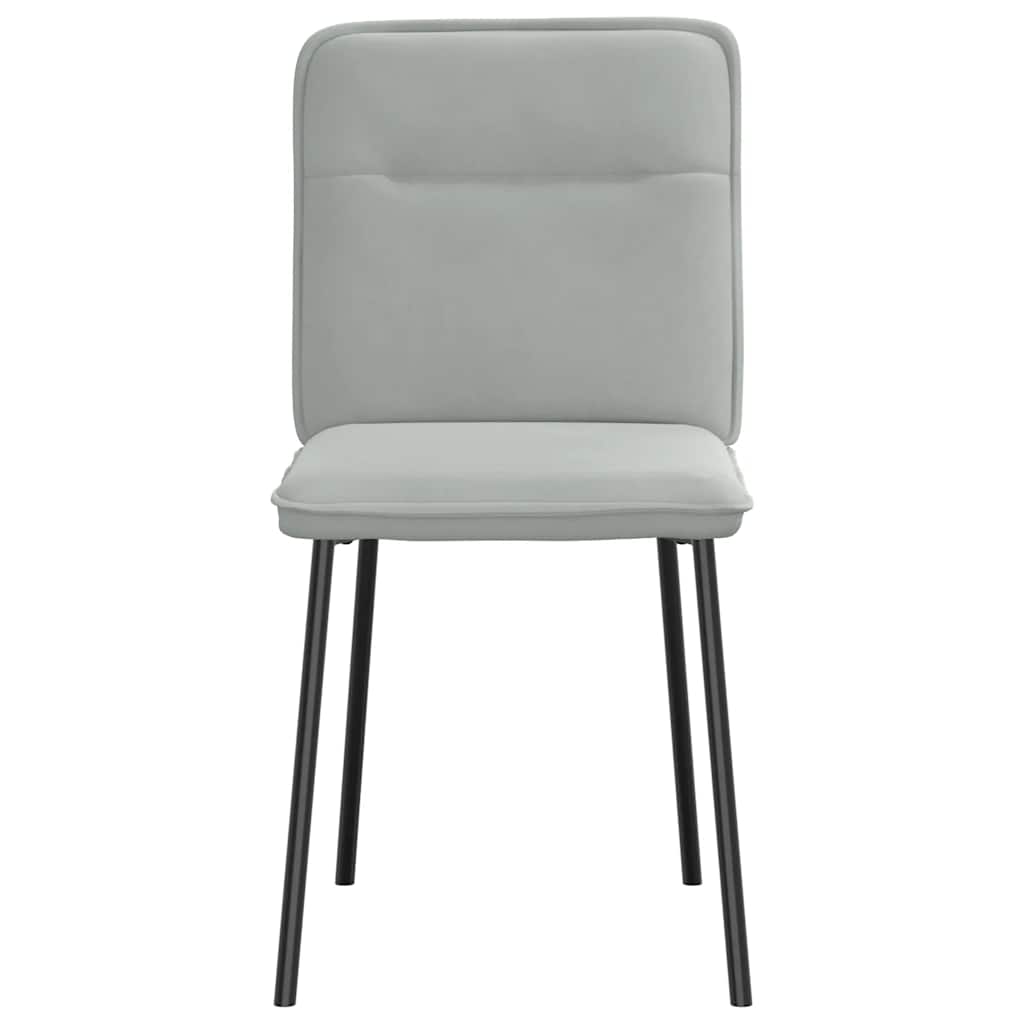 Eetkamerstoelen 6 st fluweel lichtgrijs