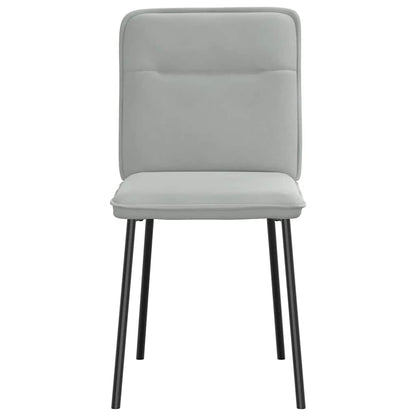 Eetkamerstoelen 6 st fluweel lichtgrijs