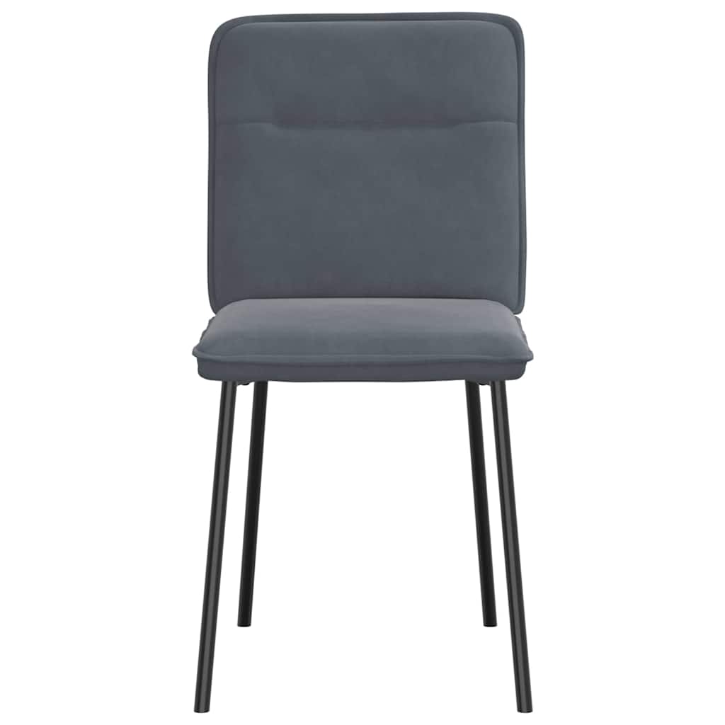 Eetkamerstoelen 6 st fluweel donkergrijs