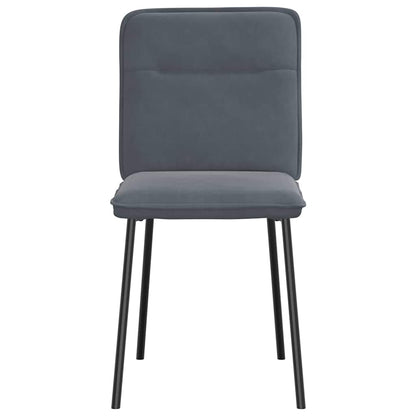 Eetkamerstoelen 6 st fluweel donkergrijs