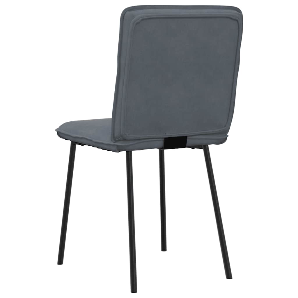 Eetkamerstoelen 6 st fluweel donkergrijs