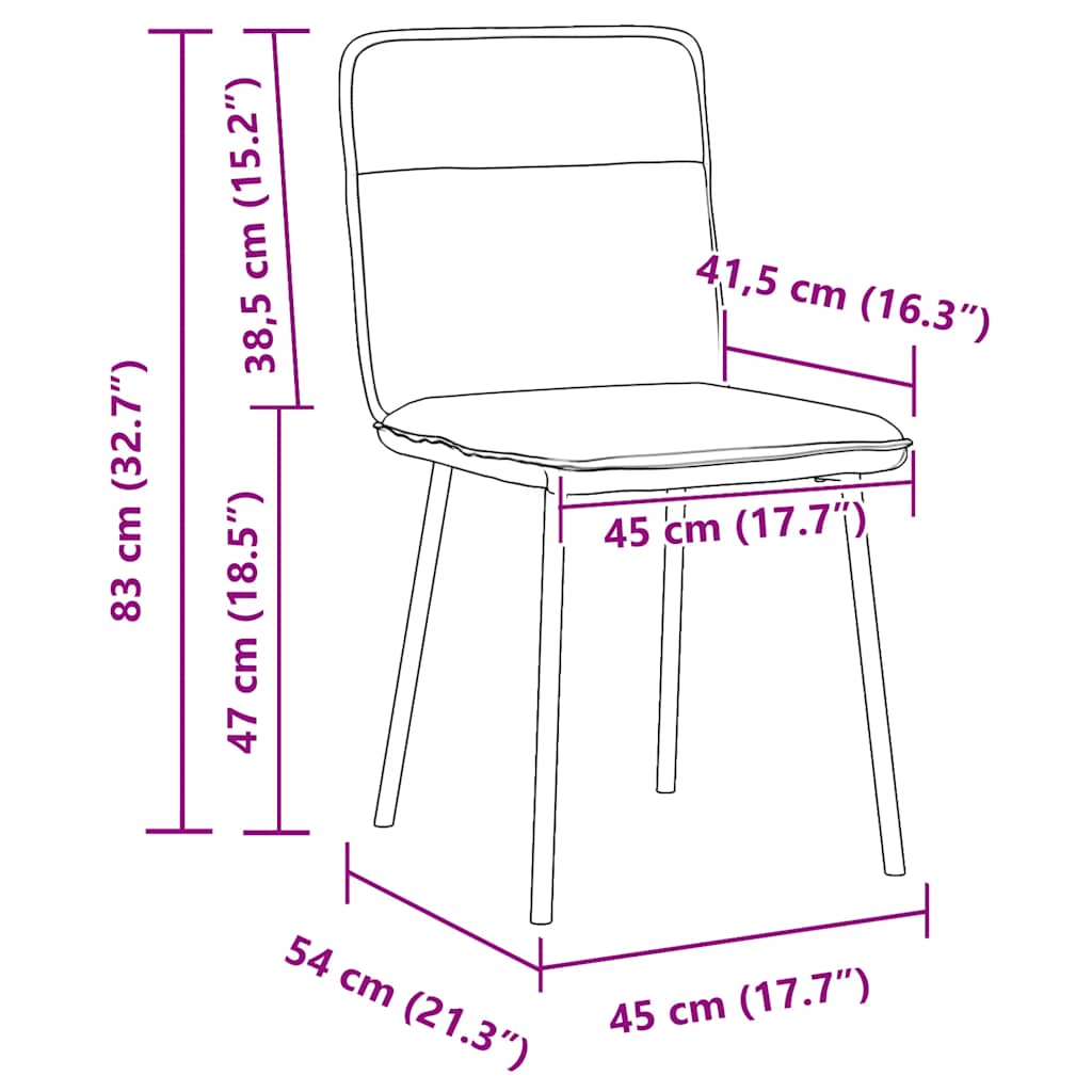 Eetkamerstoelen 6 st fluweel zwart
