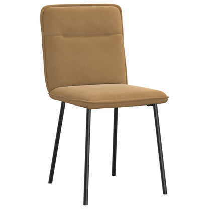Eetkamerstoelen 6 st fluweel bruin