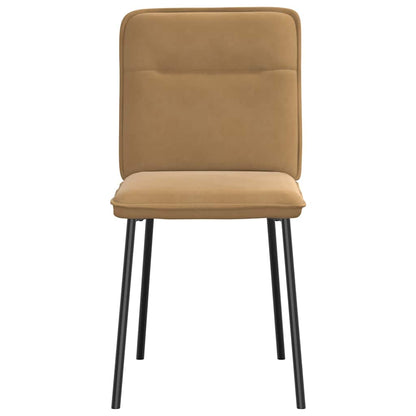 Eetkamerstoelen 6 st fluweel bruin