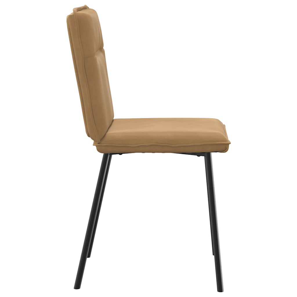 Eetkamerstoelen 6 st fluweel bruin