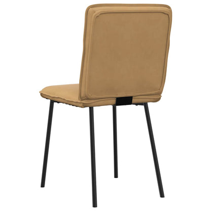 Eetkamerstoelen 6 st fluweel bruin