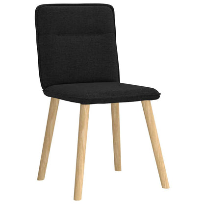 Eetkamerstoelen 6 st stof zwart
