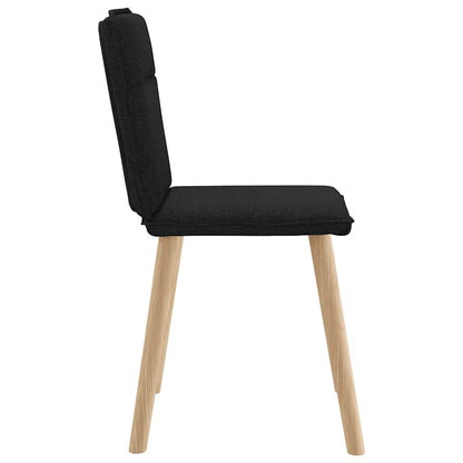 Eetkamerstoelen 6 st stof zwart