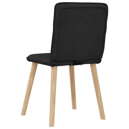Eetkamerstoelen 6 st stof zwart