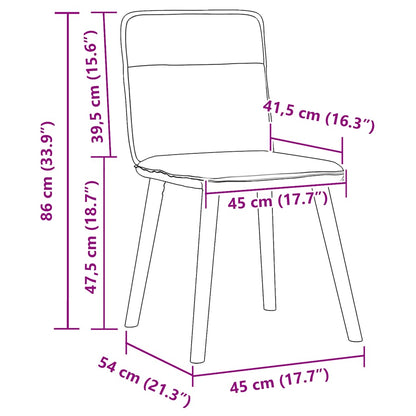Eetkamerstoelen 6 st stof zwart