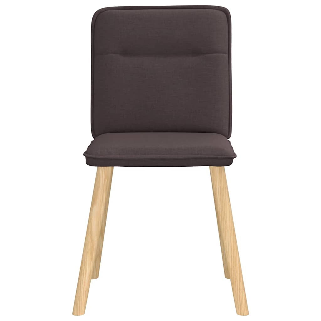 Eetkamerstoelen 6 st stof donkerbruin