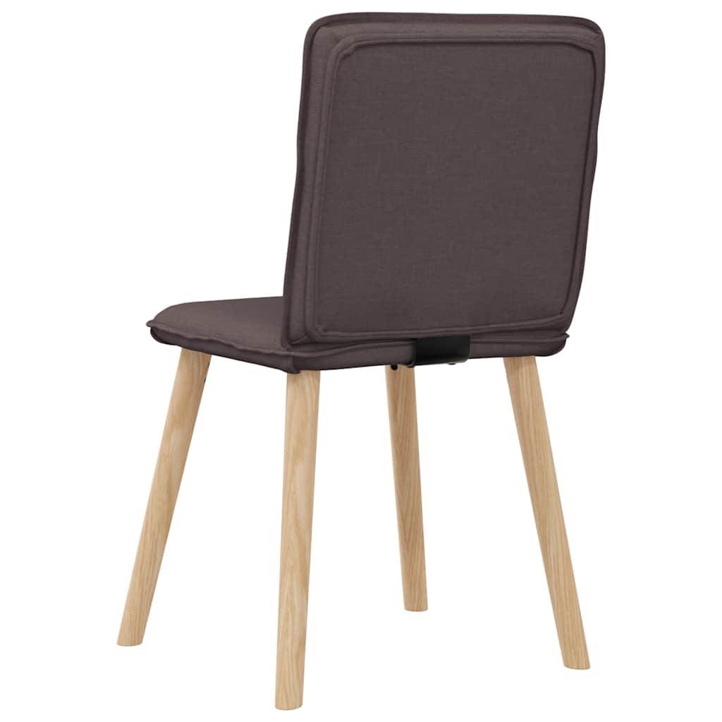 Eetkamerstoelen 6 st stof donkerbruin