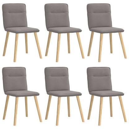 Eetkamerstoelen 6 st stof taupe