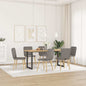 Eetkamerstoelen 6 st stof taupe