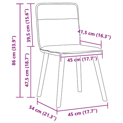 Eetkamerstoelen 6 st stof crèmekleurig