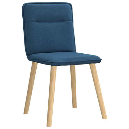 Eetkamerstoelen 6 st stof blauw