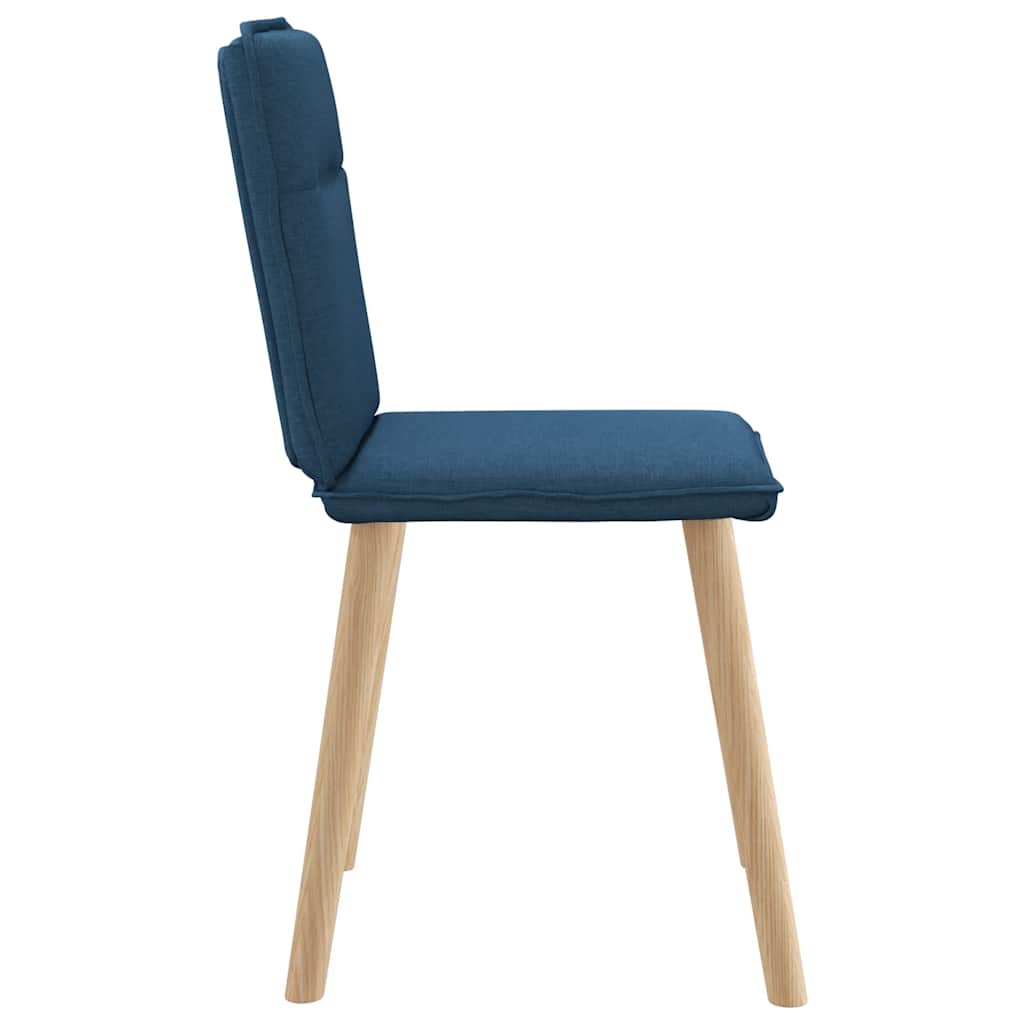 Eetkamerstoelen 6 st stof blauw