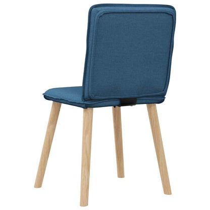 Eetkamerstoelen 6 st stof blauw
