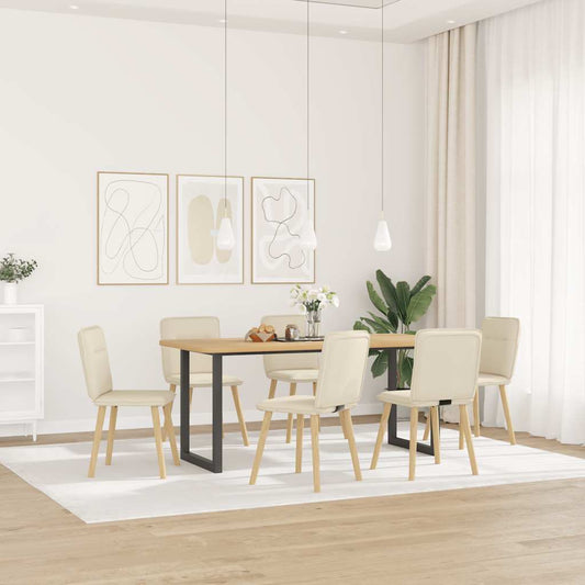Eetkamerstoelen 6 st linnen