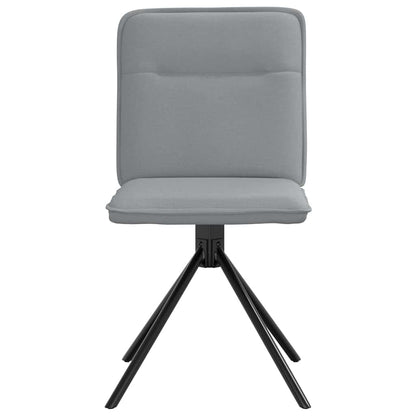 Eetkamerstoelen 6 st stof lichtgrijs