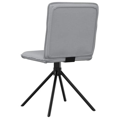 Eetkamerstoelen 6 st stof lichtgrijs