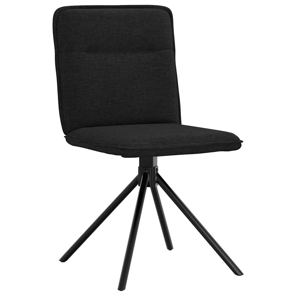 Eetkamerstoelen 6 st stof zwart