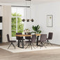 Eetkamerstoelen 6 st stof donkerbruin