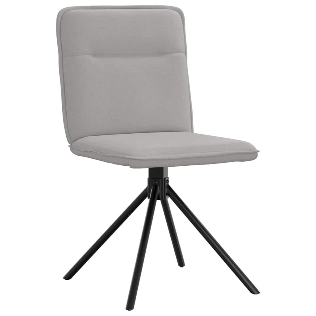 Eetkamerstoelen 6 st stof wolk grijs