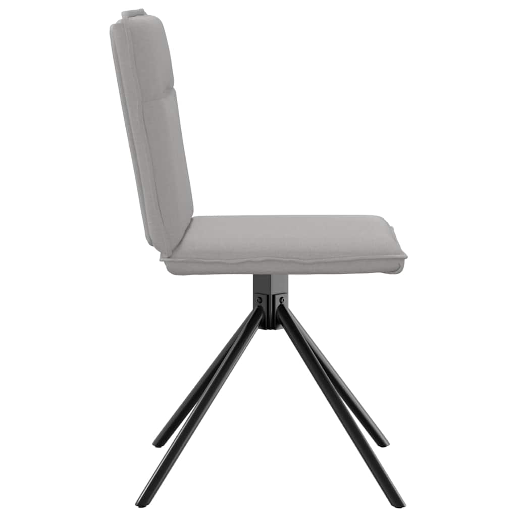 Eetkamerstoelen 6 st stof wolk grijs