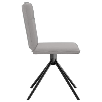 Eetkamerstoelen 6 st stof wolk grijs