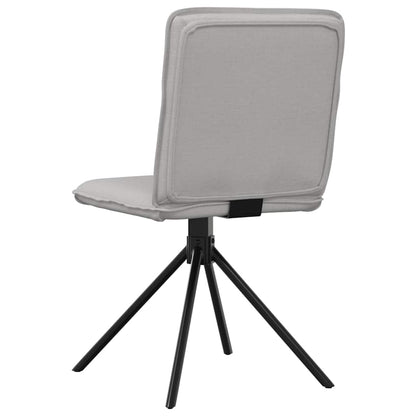 Eetkamerstoelen 6 st stof wolk grijs