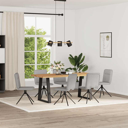 Eetkamerstoelen 6 st stof wolk grijs