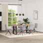 Eetkamerstoelen 6 st stof wolk grijs