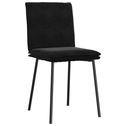 Eetkamerstoelen 6 st fluweel zwart