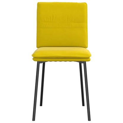 Eetkamerstoelen 6 st fluweel geel