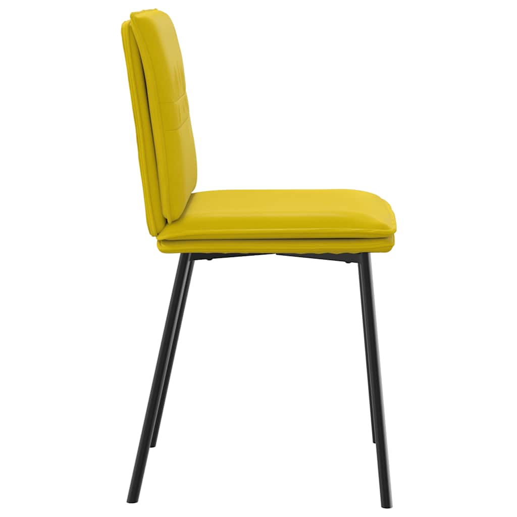 Eetkamerstoelen 6 st fluweel geel