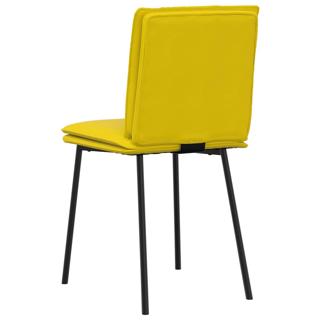 Eetkamerstoelen 6 st fluweel geel
