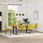 Eetkamerstoelen 6 st fluweel geel