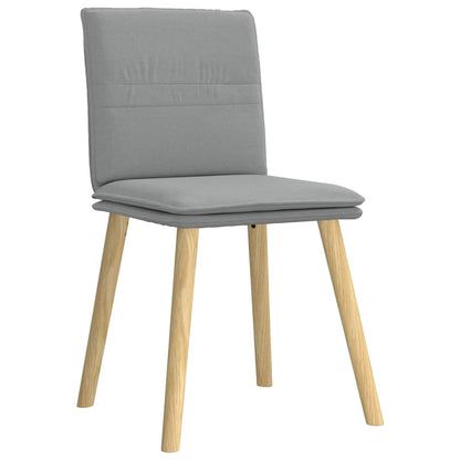 Eetkamerstoelen 6 st stof lichtgrijs