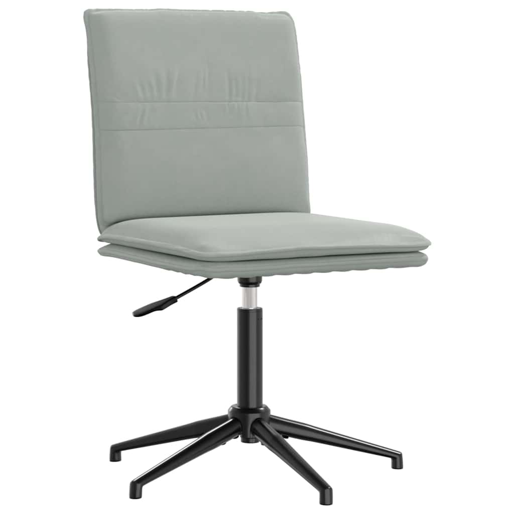 Eetkamerstoelen 4 st fluweel lichtgrijs