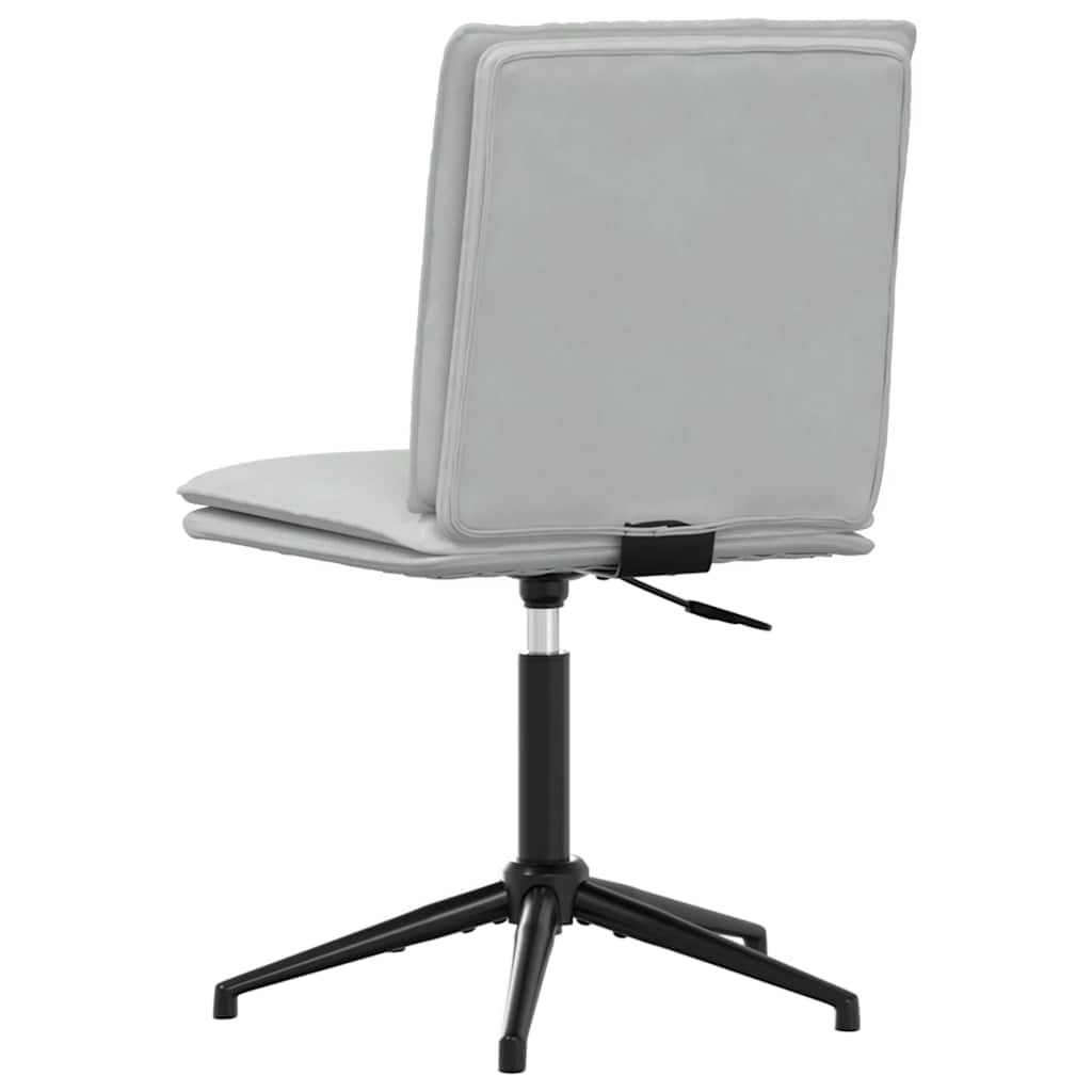 Eetkamerstoelen 4 st fluweel lichtgrijs