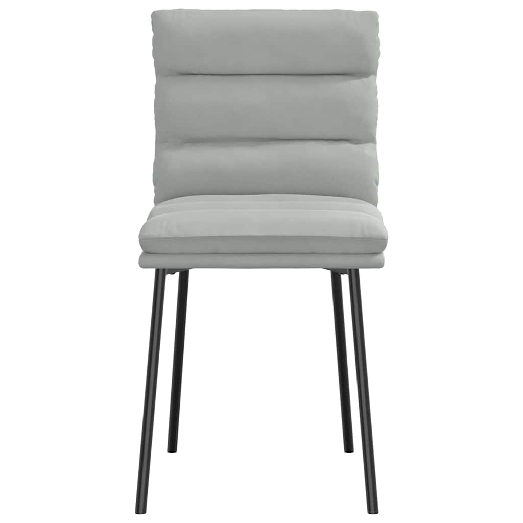 Eetkamerstoelen 6 st fluweel lichtgrijs