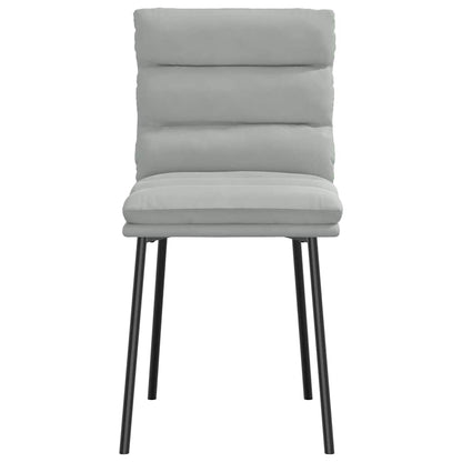 Eetkamerstoelen 6 st fluweel lichtgrijs