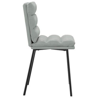 Eetkamerstoelen 6 st fluweel lichtgrijs