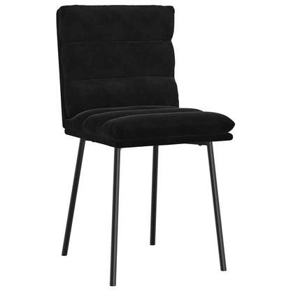Eetkamerstoelen 6 st fluweel zwart