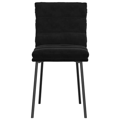 Eetkamerstoelen 6 st fluweel zwart