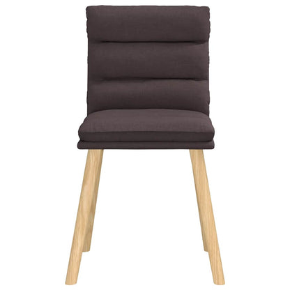 Eetkamerstoelen 6 st stof donkerbruin